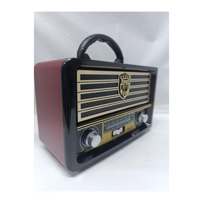 BUĞZ Bluetooth özellikli kahverengi nostaljik radyo USB SD MP3 çalarlı 2 yıl garantili