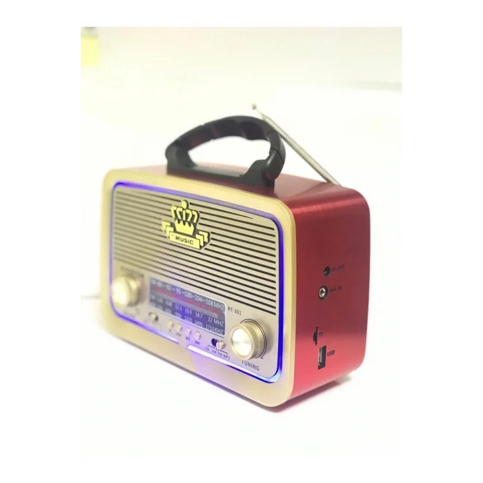 BUĞZ Bluetooth özellikli kırmızı nostaljik radyo mp3 çalar 2 yıl garantili - Elektronik