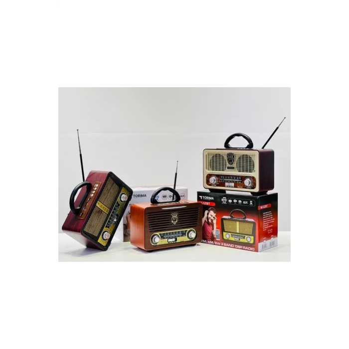 BUĞZ Bluetooth özellikli kumandalı nostaljik radyo siyah 2 yıl garantili - Elektronik
