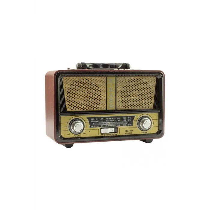 BUĞZ Bluetooth özellikli şarjlı nostaljik radyo USB SD MP3 destekli çok renkli 2 yıl garantili