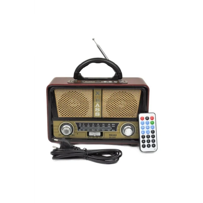 BUĞZ Bluetooth özellikli şarjlı nostaljik radyo USB SD MP3 destekli çok renkli 2 yıl garantili