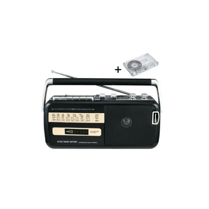 BUĞZ Bluetooth özellikli siyah nostaljik radyo USB SD FM radyo fonksiyonlu 2 yıl garantili