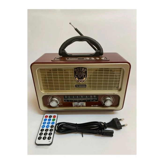 BUĞZ Bluetooth özellikli turuncu nostaljik radyo kumandalı usb müzik çalar 2 yıl garantili