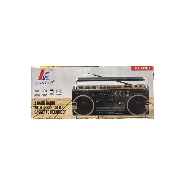 BUĞZ Bluetooth özellikli USB girişli kaset çalarlı nostaljik radyo, çok renkli, 2 yıl garantili