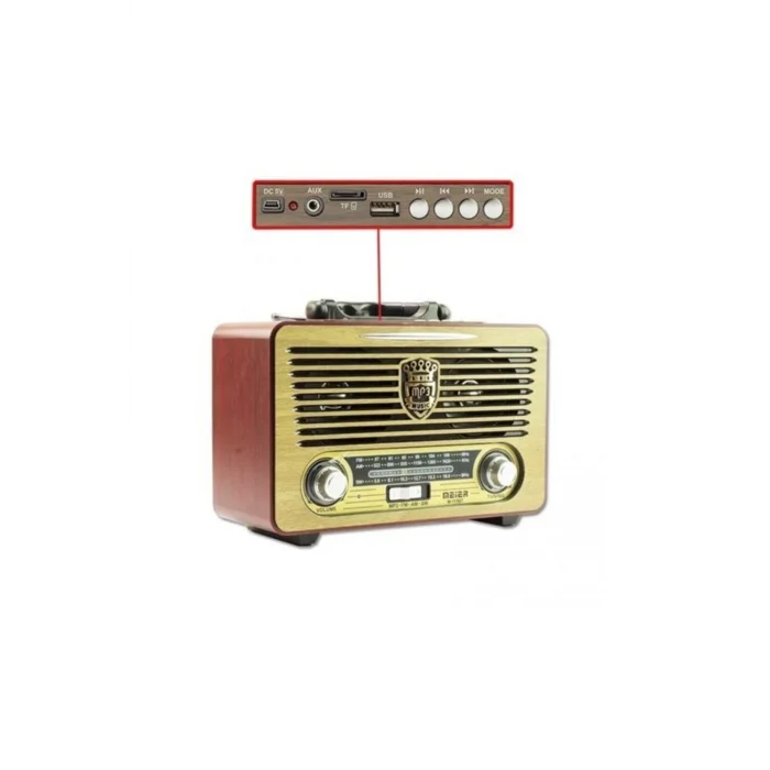 BUĞZ Bluetooth özellikli USB SD girişli nostaljik radyo sarı renk 2 yıl garantili - Elektronik