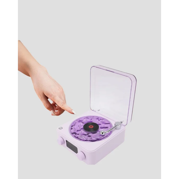 BUĞZ Bluetooth Retro Pikap Hoparlör 360 Derece Ses Projektörlü Gece Lambası Çok Fonksiyonlu - Lisinya