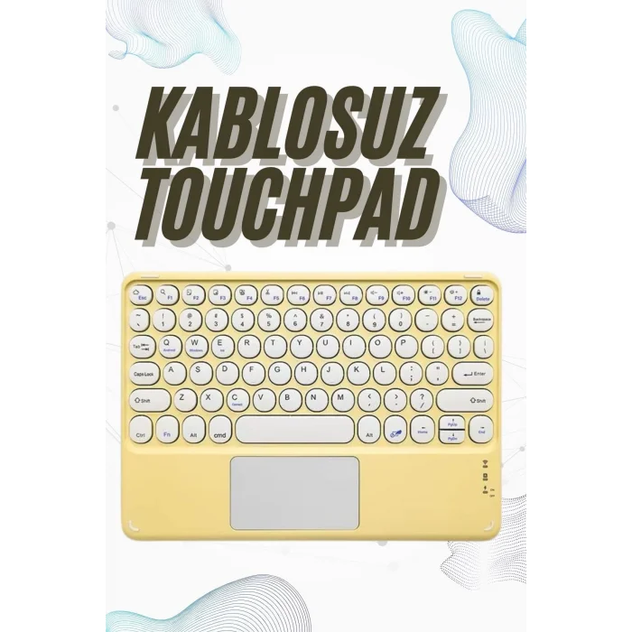  Bluetooth Touchpad Klavye 10.9 inch Kablosuz Wifi Q Klavye Slim
