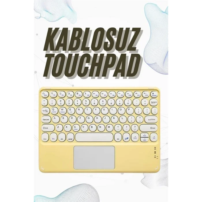 BUĞZ Bluetooth Touchpad Klavye 10.9 inch Kablosuz Wifi Q Klavye Slim