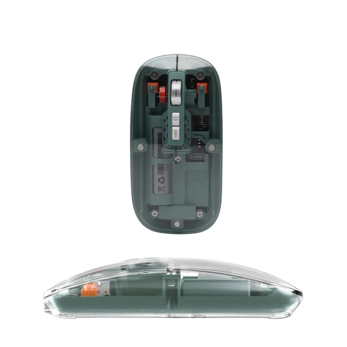 BUĞZ Bluetooth ve 2.4G USB Destekli Pilli Kablosuz Şeffaf Mouse Yeni Nesil