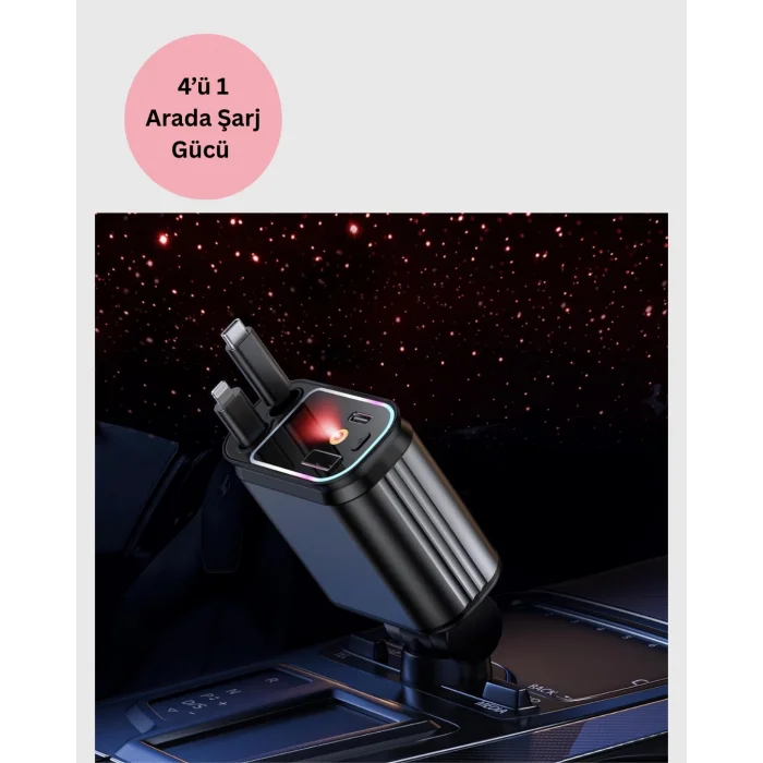 BMW, Mercedes, Audi, Volkswagen Araçlar için 4’ü 1 Arada Hızlı Şarj Cihazı