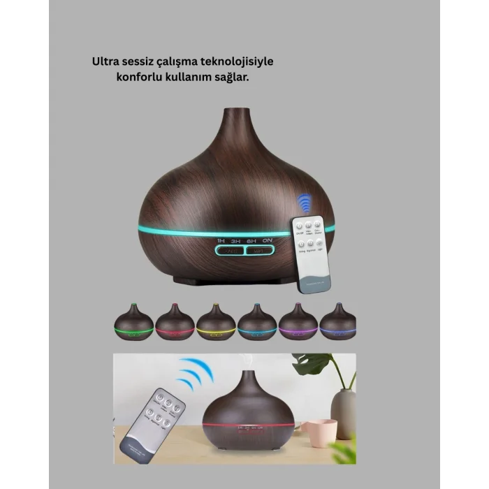 BUĞZ BN01 Uçucu Yağ Uyumlu Renkli LED Işıklı Nemlendirici
