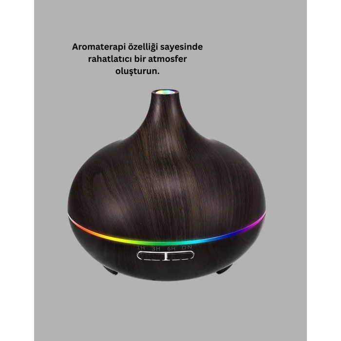 BUĞZ BN01 Uçucu Yağ Uyumlu Renkli LED Işıklı Nemlendirici - BUĞZ