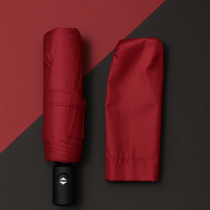 BUĞZ Bordo Kılıflı Otomatik Kompakt Şemsiye