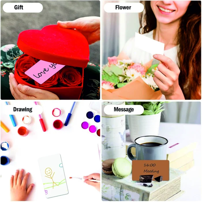  Boş Kelime Kartları 5x8 cm - 50 Adet Oval Kenarlı | Tabu & Not Kartları - Kraft