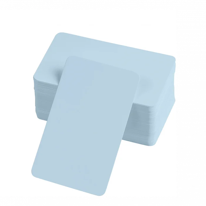 BUĞZ Boş Kelime Kartları 5x8 cm - 50 Adet Oval Kenarlı | Tabu & Not Kartları - Mavi