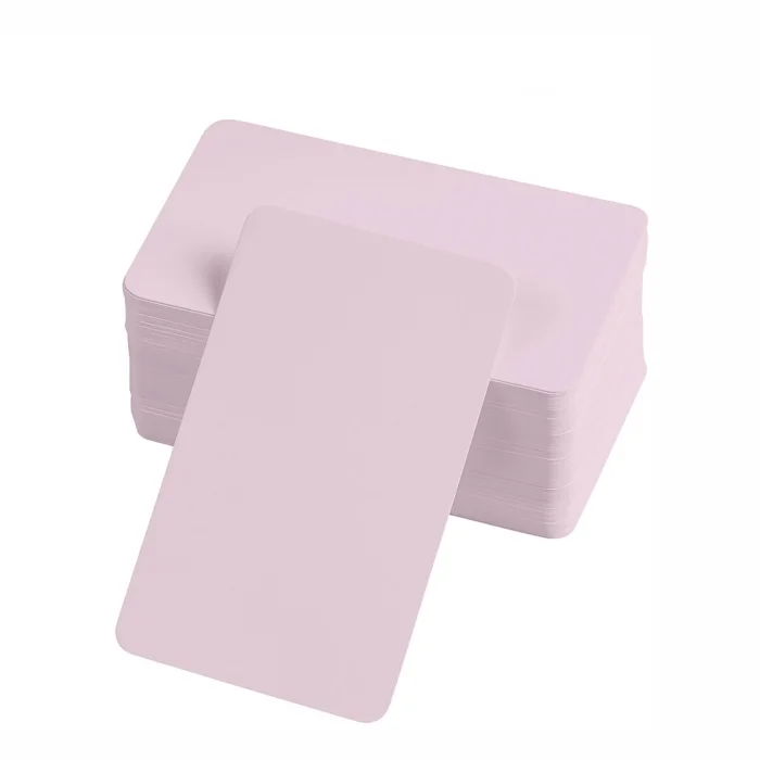 BUĞZ Boş Kelime Kartları 5x8 cm - 50 Adet Oval Kenarlı | Tabu & Not Kartları - Pembe