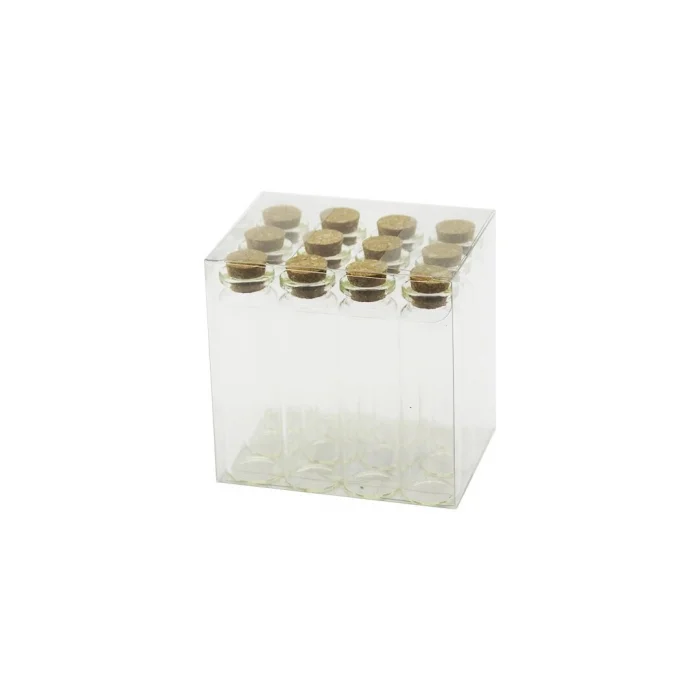 BUĞZ Boş Tüp Cam Şişe - 20 ml - Mantar Kapak
