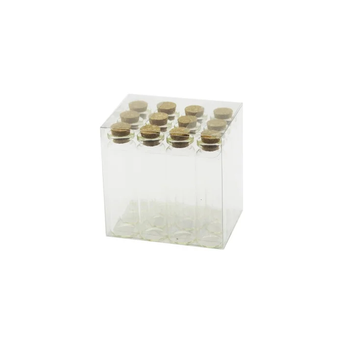 BUĞZ Boş Tüp Cam Şişe - 20 ml - Mantar Kapak