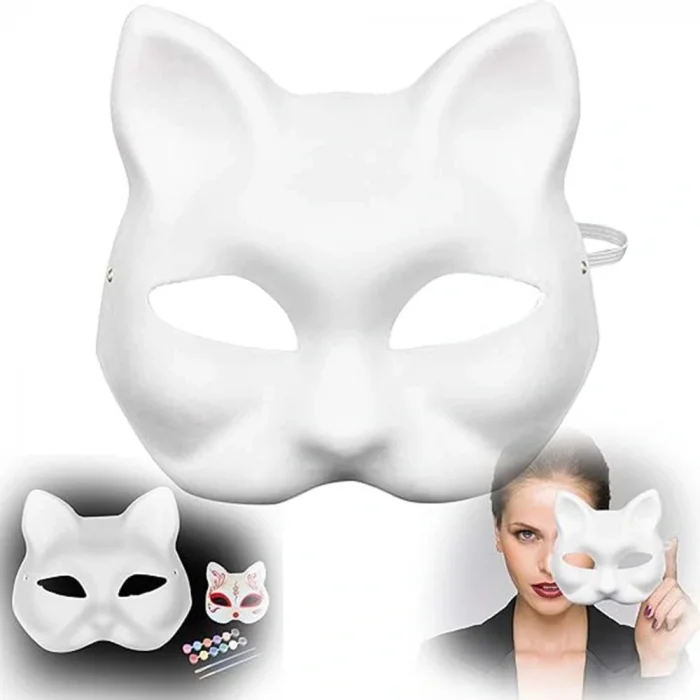 BUĞZ Boyanabilir Kedi Model Maske – Kendi Tasarımını Oluştur