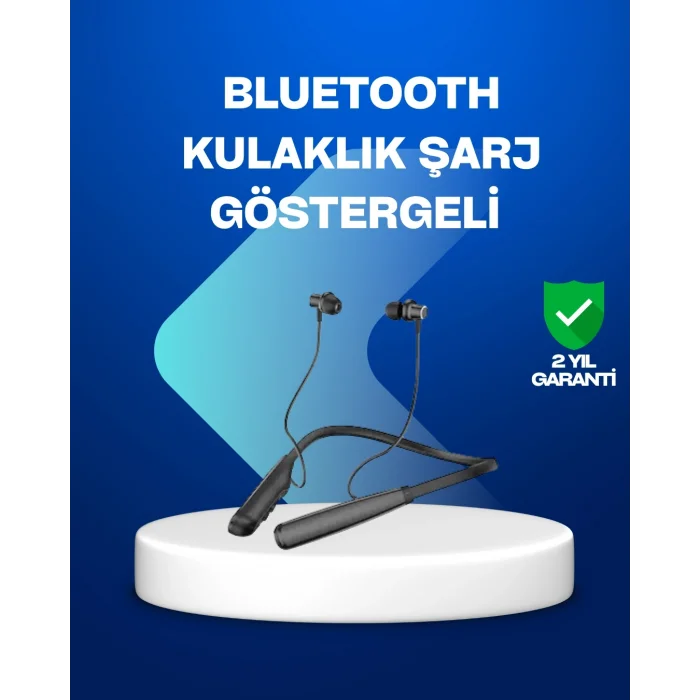 BUĞZ Boyun Askılı Kablosuz Bluetooth Kulaklık – Aktif Gürültü Önleme, LCD Ekranlı