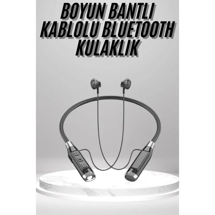  Boyun Bantlı Kulak İçi Kablolu Yüksek Ses Kaliteli Bluetooth Kulaklık