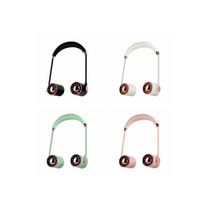 BUĞZ Boyunluk Fan Hava Soğutucu Vantilatör Boyuna Asmalı Şarjlı 3 Kademeli Mini Klima Beyaz