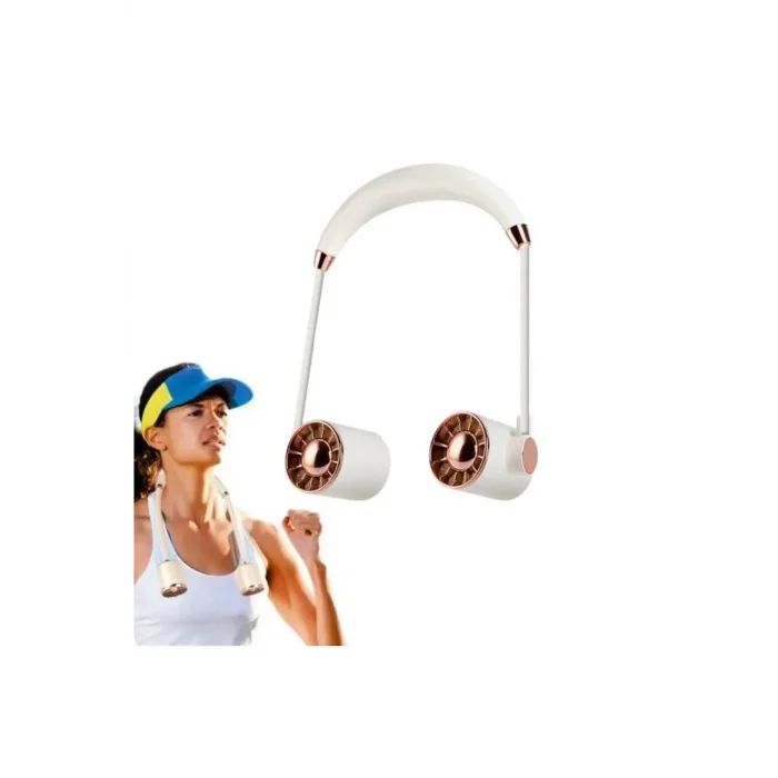 BUĞZ Boyunluk Fan Hava Soğutucu Vantilatör Boyuna Asmalı Şarjlı 3 Kademeli Mini Klima Beyaz - Lisinya