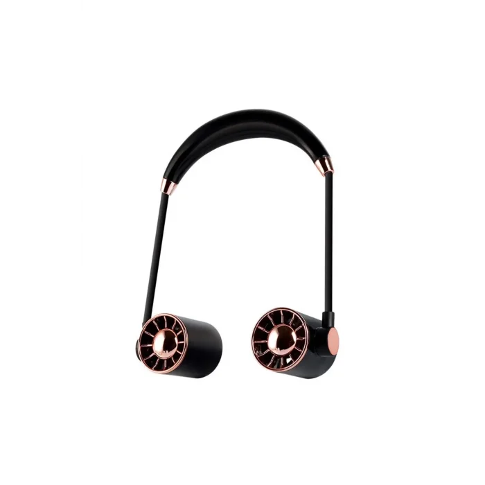 BUĞZ Boyunluk Fan Hava Soğutucu Vantilatör Boyuna Asmalı Şarjlı 3 Kademeli Mini Klima Siyah