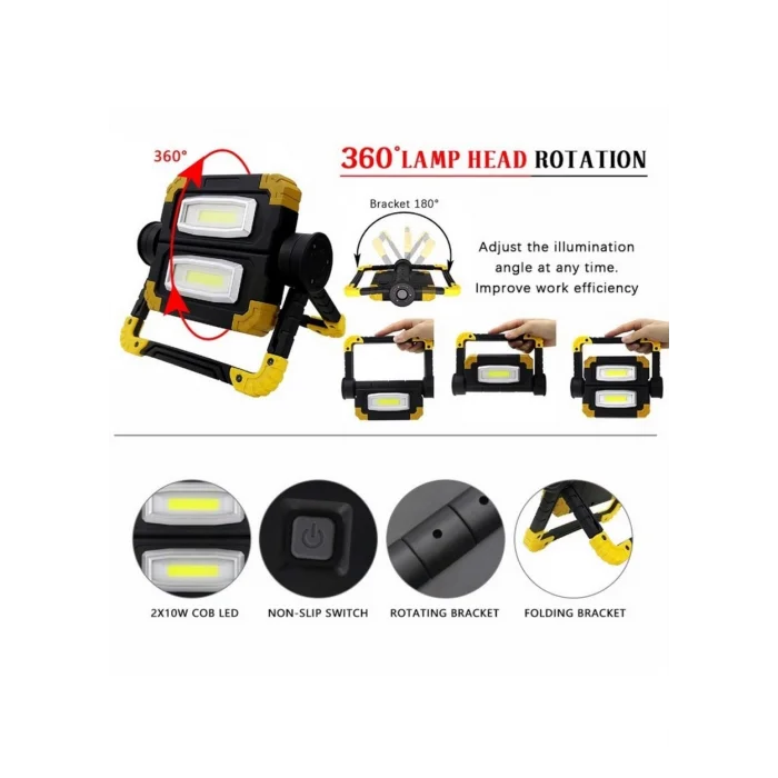BUĞZ Br S100 30w Cob Led Usb Projektör El Feneri