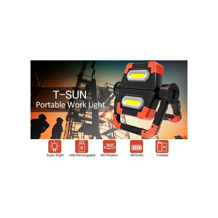 BUĞZ Br S100 30w Cob Led Usb Projektör El Feneri