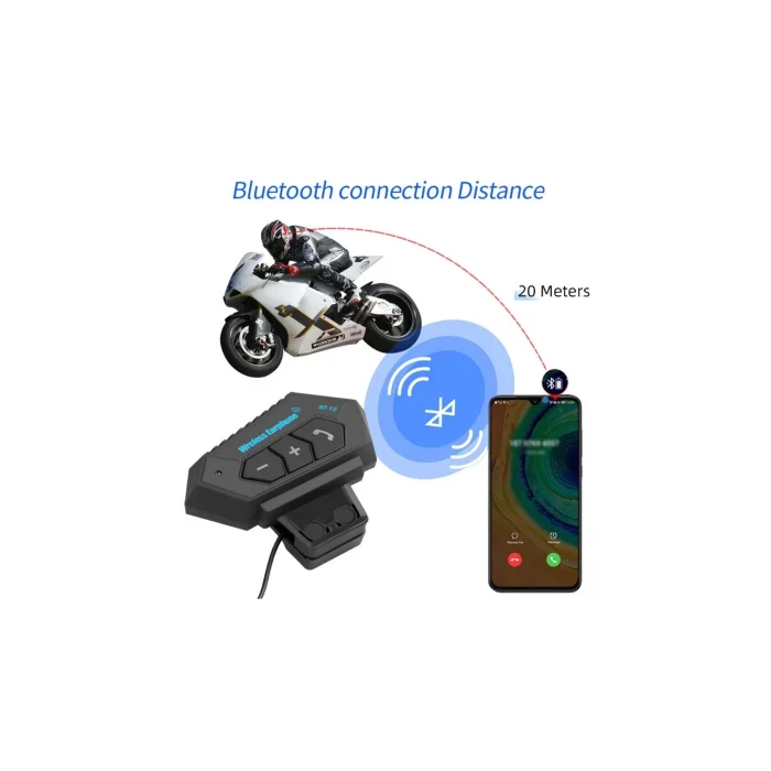 BUĞZ Bt12 Kask Kulaklık Bluetooth Motosiklet Kulaklık Interkom Motorsiklet Kulaklık