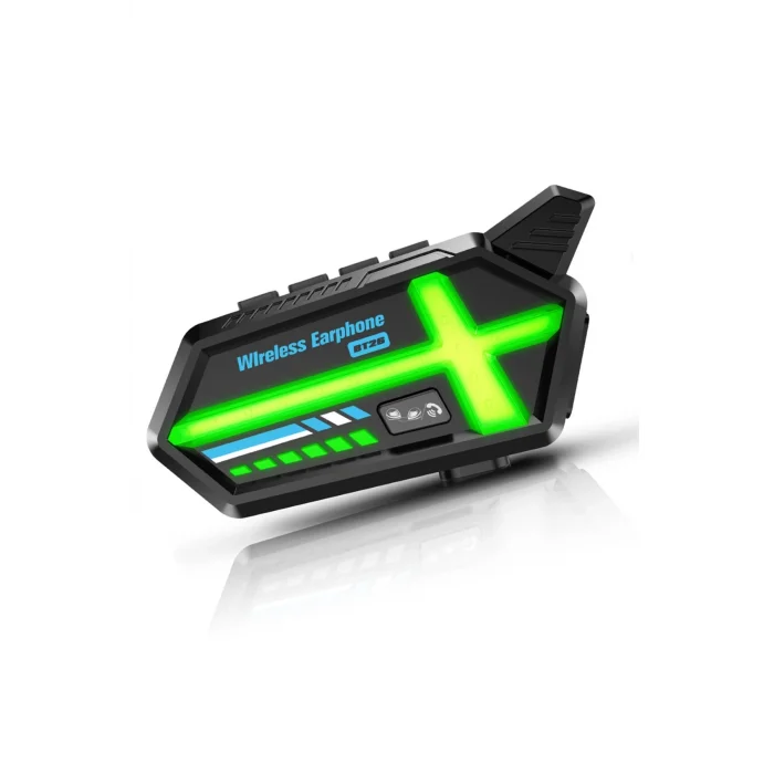 BUĞZ Bt26 Motosiklet Kask Kulaklık Bluetooth Rgb Işıklı 2 Eşleşme Özellikli 1000 Mah Intercom