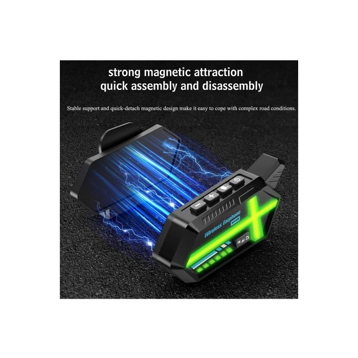 BUĞZ Bt26 Motosiklet Kask Kulaklık Bluetooth Rgb Işıklı 2 Eşleşme Özellikli 1000 Mah Intercom