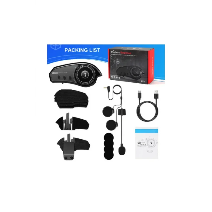 BUĞZ Bt35 Kask Kulaklık Bluetooth 5.0 Motosiklet Interkom Su Geçirmez Kablosuz Kulaklık - Lisinya