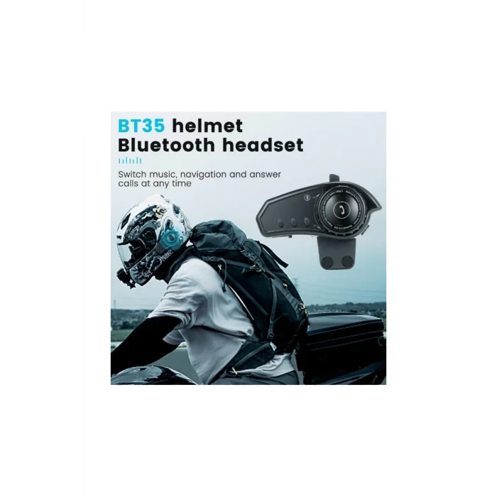 BUĞZ Bt35 Kask Kulaklık Bluetooth 5.0 Motosiklet Interkom Su Geçirmez Kablosuz Kulaklık - Lisinya