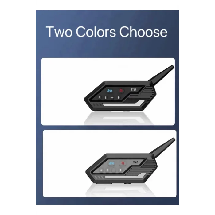 BUĞZ Bt62 Motosiklet Kask Kulaklığı Bluetooth Intercom 2 Intercom Bağlantılı