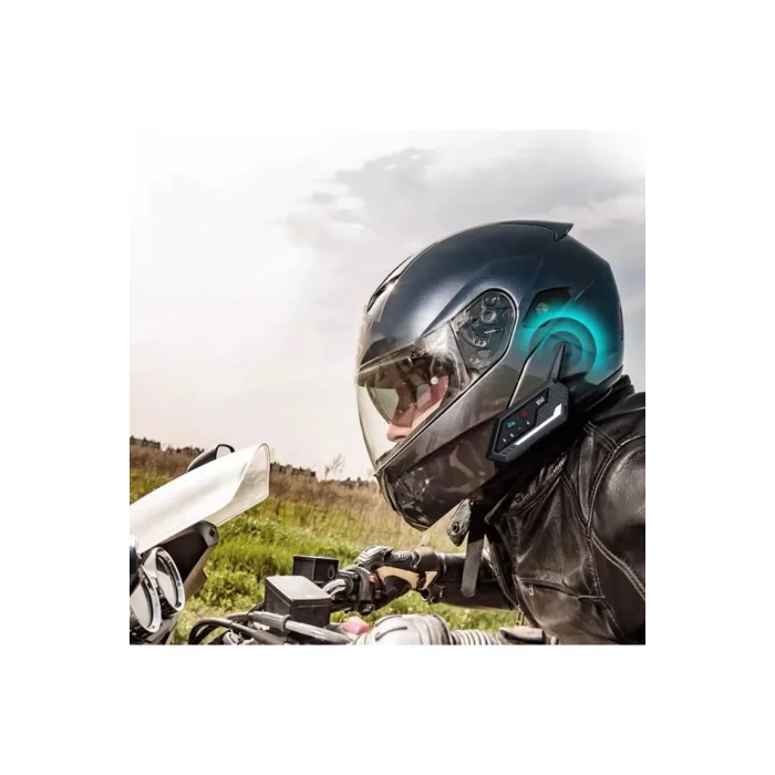BUĞZ Bt62 Motosiklet Kask Kulaklığı Bluetooth Intercom 2 Intercom Bağlantılı