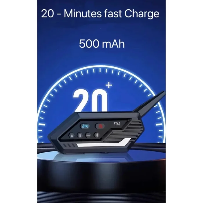 BUĞZ Bt62 Motosiklet Kask Kulaklığı Bluetooth Intercom 2 Intercom Bağlantılı