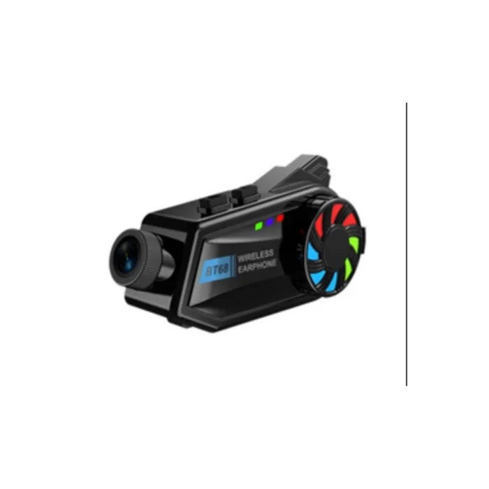 BUĞZ Bt68 Motosiklet Kask Bluetooth Kulaklık 1080p Kamera Ses Kontrolü Video Kayıt Özellikli İntercom