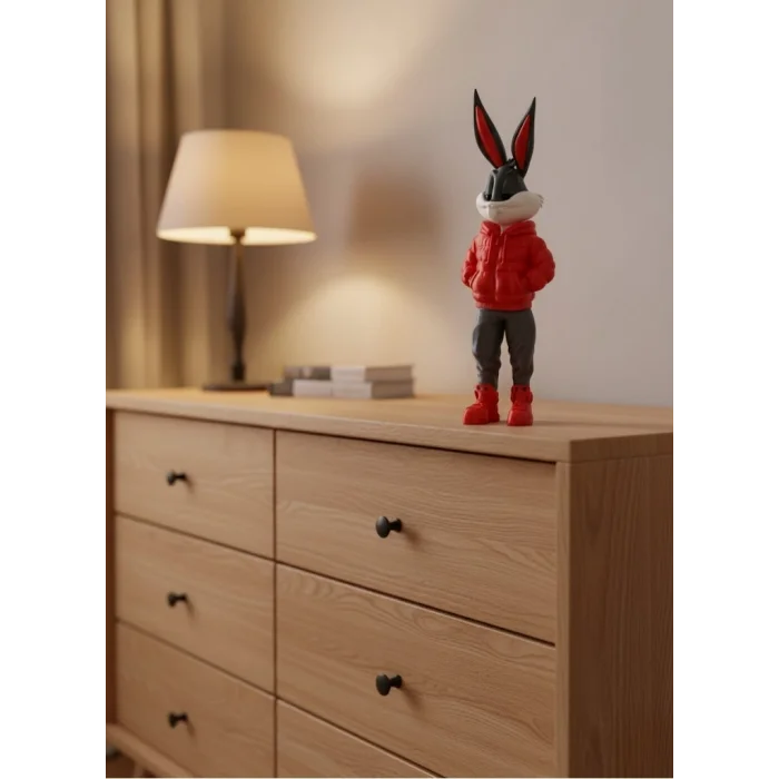 BUĞZ Bugs Bunny Büyük Boy Figür 10×34 cm Salon Dekoru