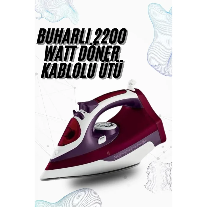 BUĞZ Buharlı Kablolu Ütü 2200 Watt Kireçlenme Önleyici Şok Buharlı