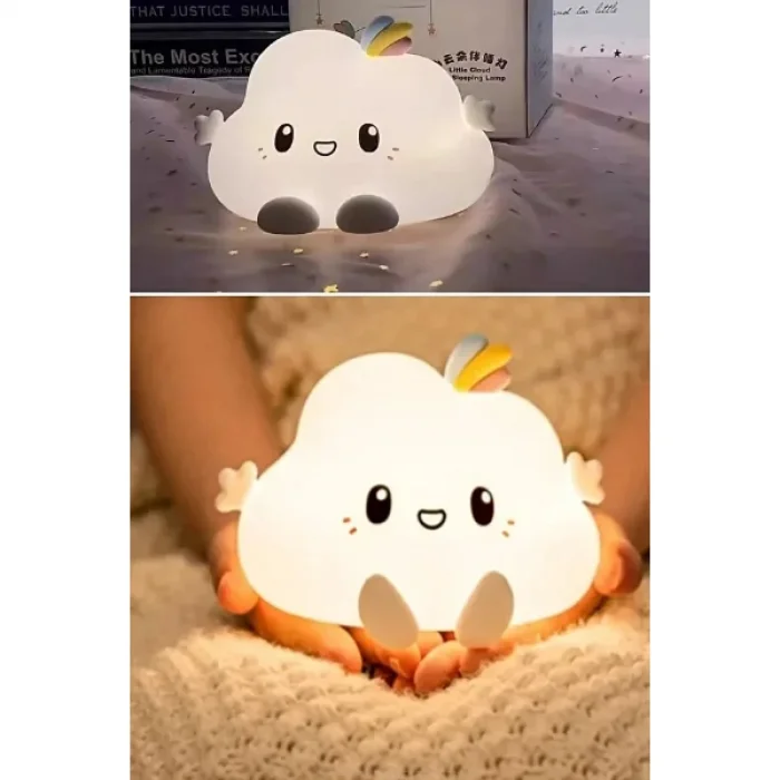 BUĞZ Bulut Tasarımlı Renk Değiştirebilen Dokunmatik Gece Lambası