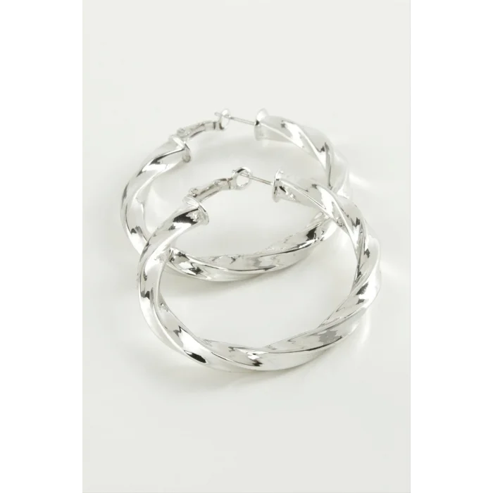  Burgulu Halka Küpe 4,5 cm