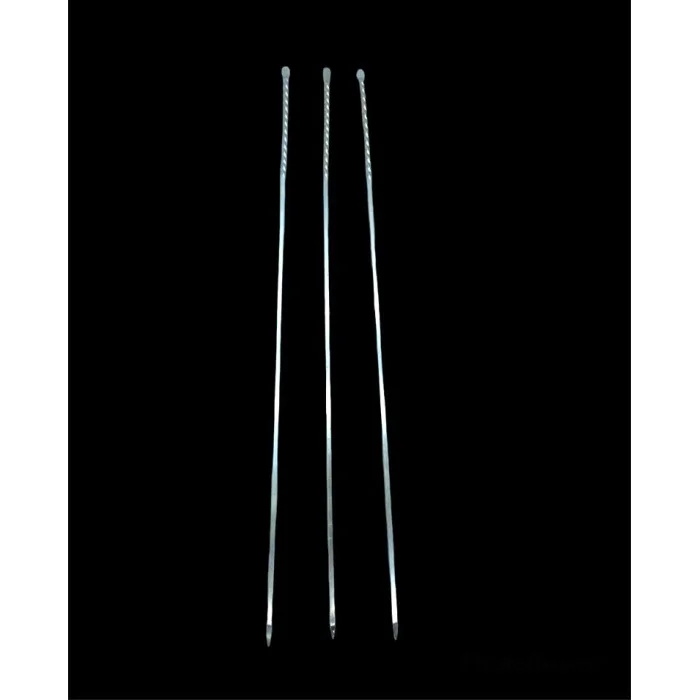 BUĞZ Burgulu Kuşbaşı Şişi - Metal - Kalın Kare - 50 cm