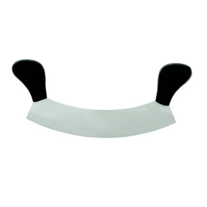 BUĞZ Bursa Paslanmaz Çift Saplı Pizza Satır, Zırh Bıçağı 25 Cm