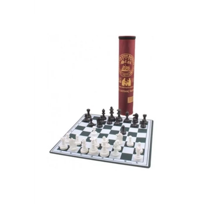 BUĞZ Büyük boy çantalı rulo satranç seti 45x45cm muhafazalı taş ve tahta ile - Hobi & Eğlence