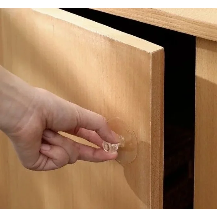 BUĞZ Büyük Boy Çok Amaçlı Yapışkan Kristal Tutacak Kulp 4 Adet