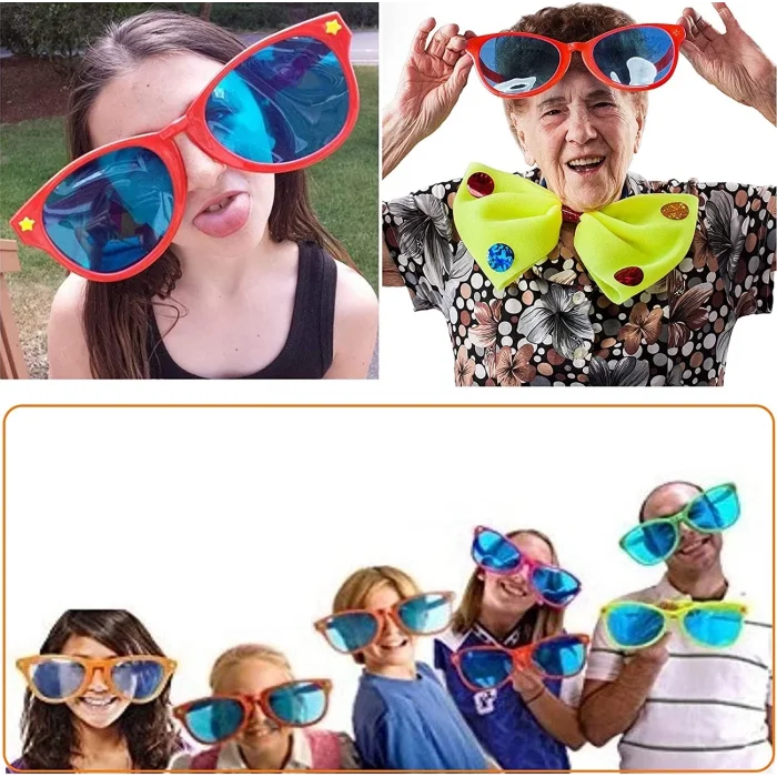 BUĞZ Büyük Parti Gözlüğü Rengarenk 12 Adet 27x9 Cm