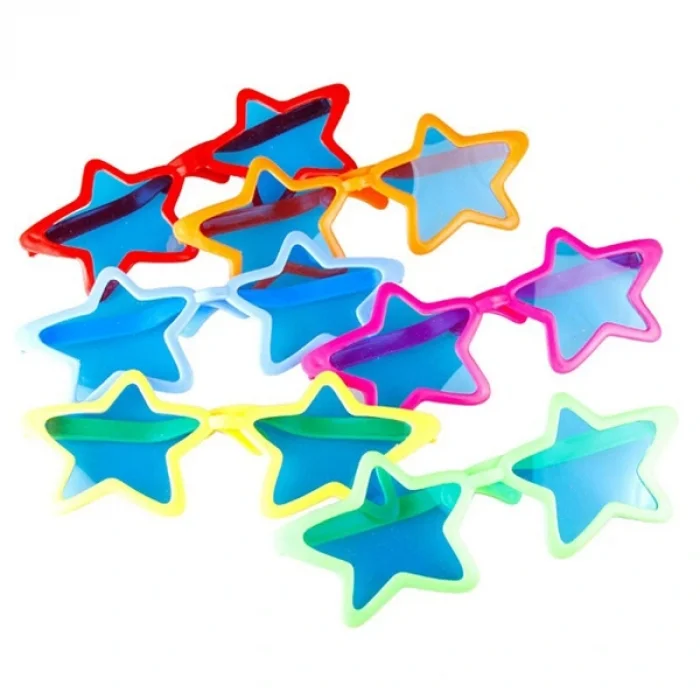 BUĞZ Büyük Yıldız Parti Gözlüğü Karışık Renk 12 ADET