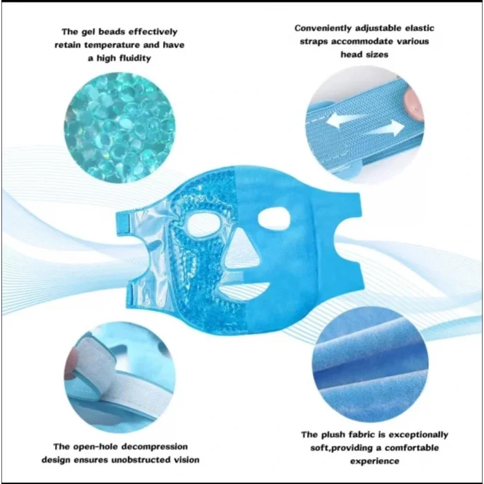 BUĞZ Buz Jel Toplar Termojel Yüz Maskesi, Soğuk Ve Sıcak Terapi Yüz Maskesi